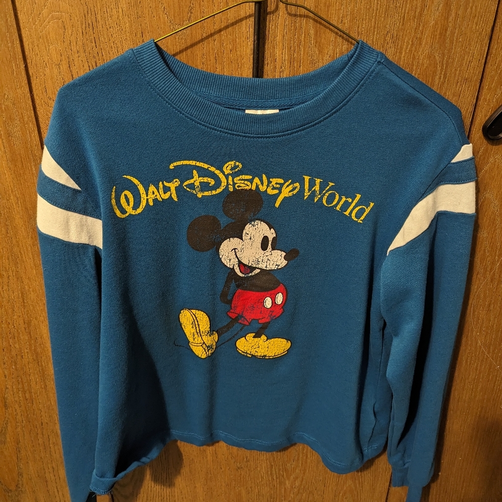 Disney dark blue 3/4 length top size small